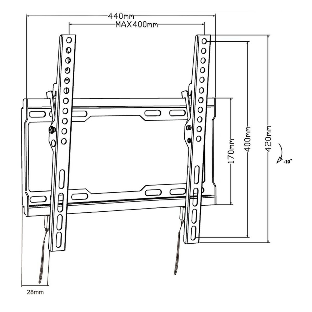 TV Halterung MacLean MC-412 32" 70" 45 kg